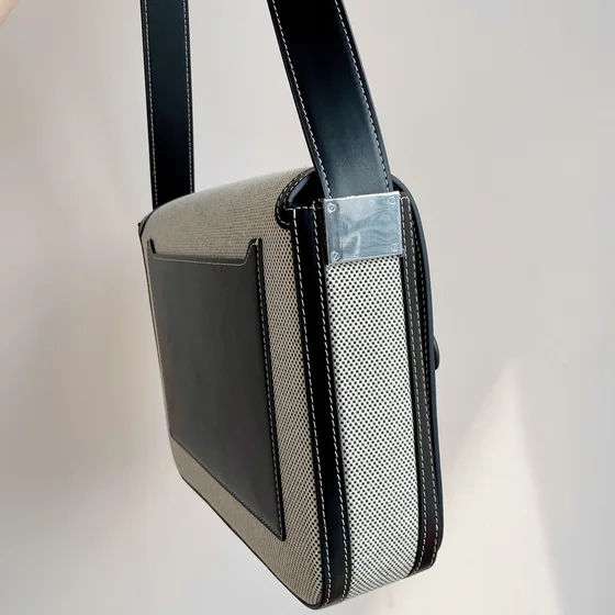 Burberry Horseferry Print Lona Bolso mensajero Gris/Negro Crossbody