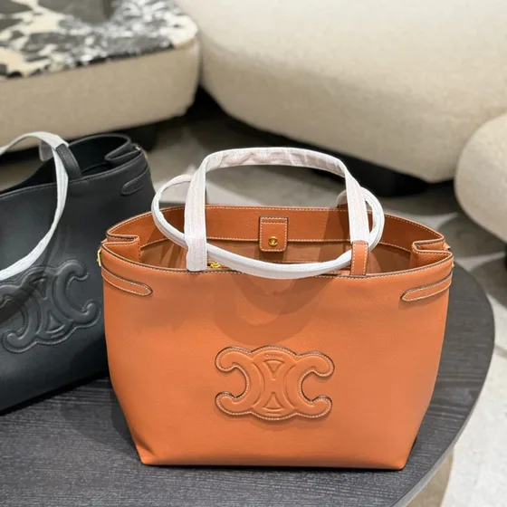 Celine Triomphe Orange Sac cabas