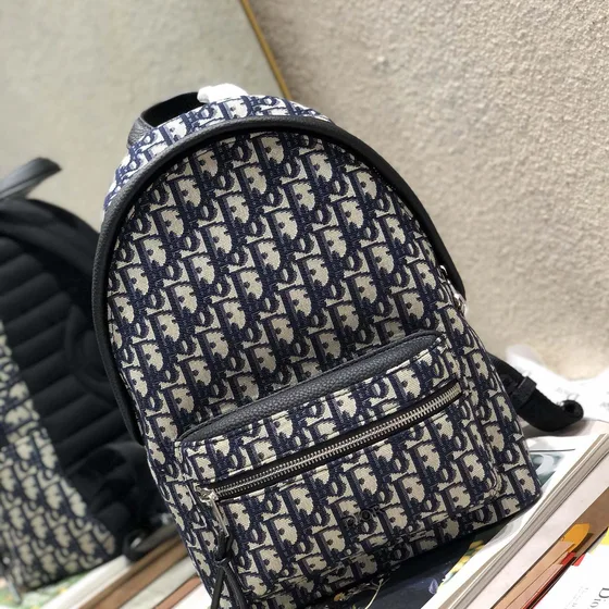 Dior Dior Explorer Backpack Navy Blue Beige Backpack