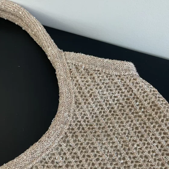 Miu Miu Knitted Fabric Hobo Bag With Etui Beige Hobo