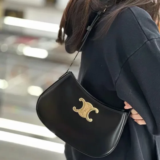 Celine Triomphe Noir Sac épaule