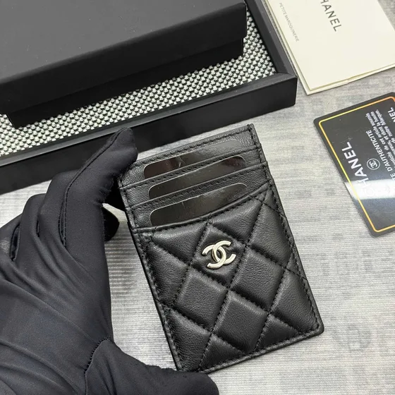 Chanel Quilted Card Holder Black Card Holder