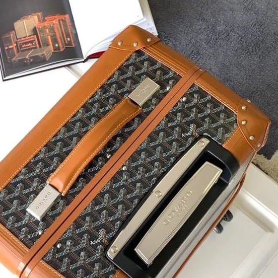 Goyard valigia Nero Tan travel Nero Tan Goyardine