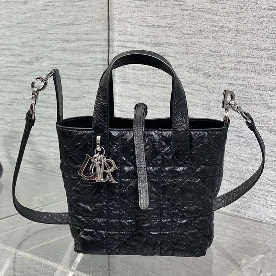 Dior Dior Toujours Vertical Shoppertasche Schwarz Henkel
