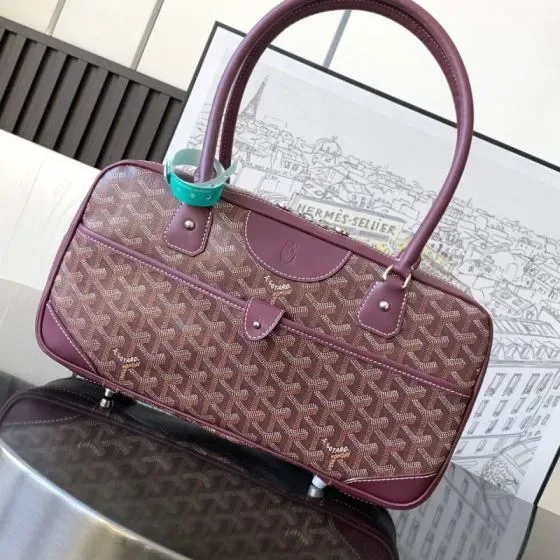 Goyard Saint Martin Bag Burgundy Top Handle