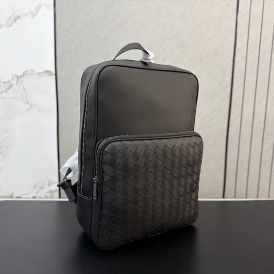 Bottega Veneta Intrecciato Leather Backpack Black Backpack