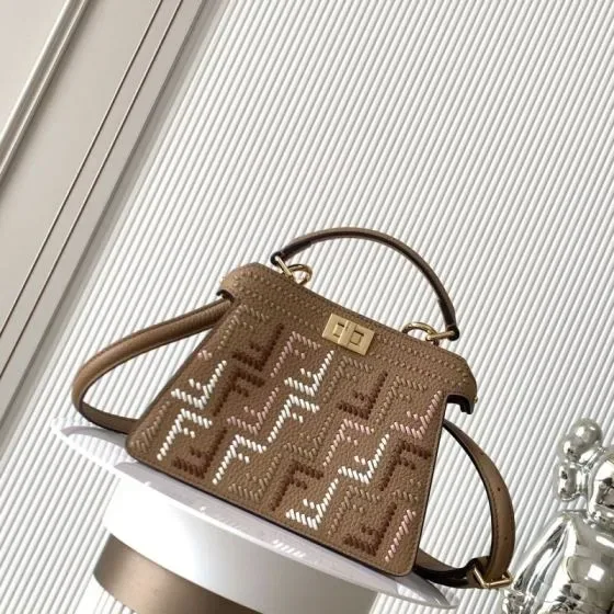 Fendi Peekaboo Brown Top Handle