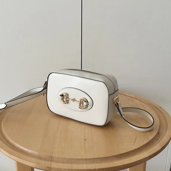 Gucci Gucci Horsebit 1955 Small Camera Bag White 20 13 6cm Crossbody