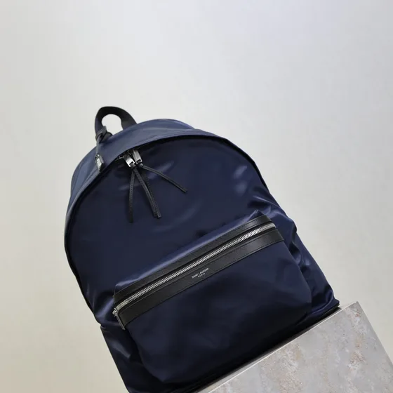 YSL City Backpack Navy Blue Backpack