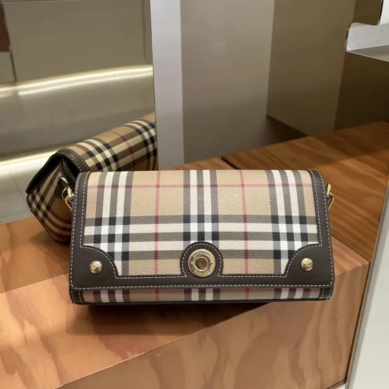 Burberry Note Crosstaske Beige/Brun Crossbody