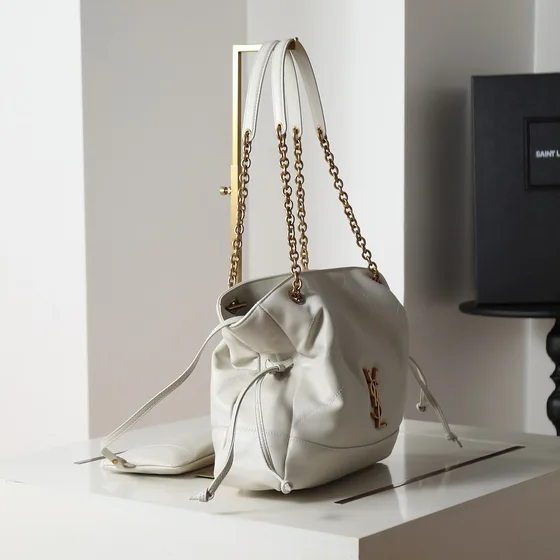 YSL Jamie Shopping Bag Hvid Skuldertaske