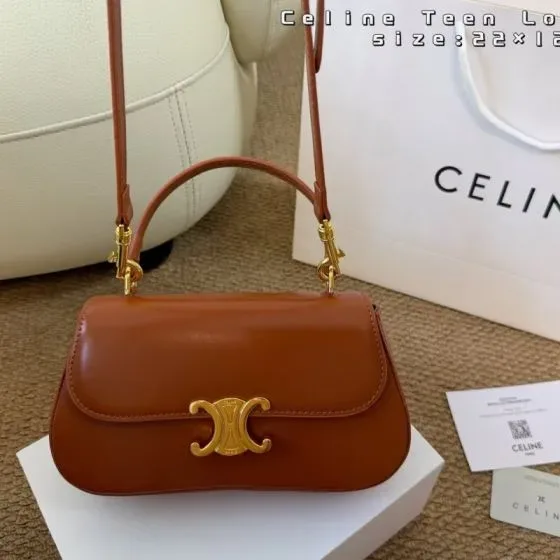 Celine Teen Triomphe Tan 22cm Top Handle