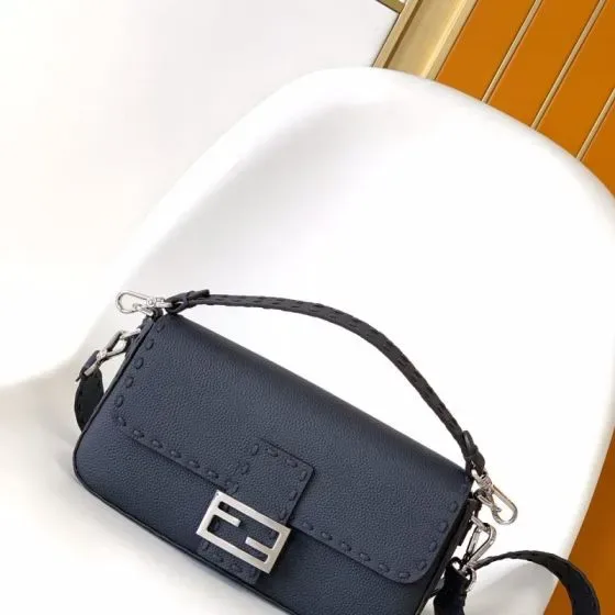 Fendi Baguette Dark Blue Shoulder Bag