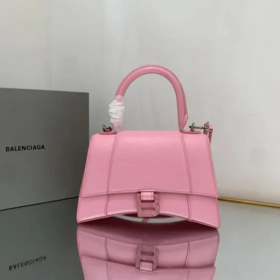 Balenciaga Hourglass Top Handle Bag Pink Top Handle
