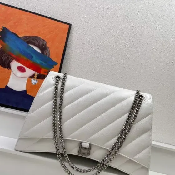 Balenciaga Crush Chain Bag White Shoulder Bag