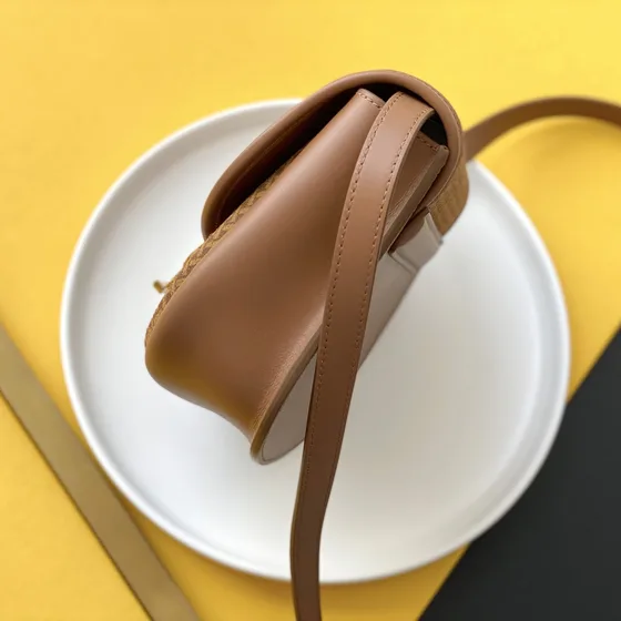 YSL Kaia Satchel Marrom Crossbody
