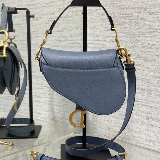 Dior Saddle Bag Dusty สีฟ้า Crossbody