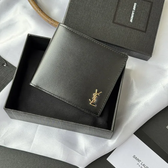YSL Tiny Cassandre East West Wallet Black Wallet