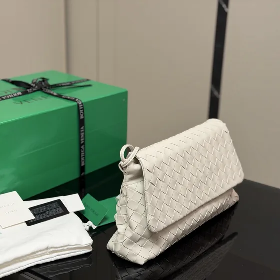 Bottega Veneta Horizontal Intreccio Pouch Black Clutch