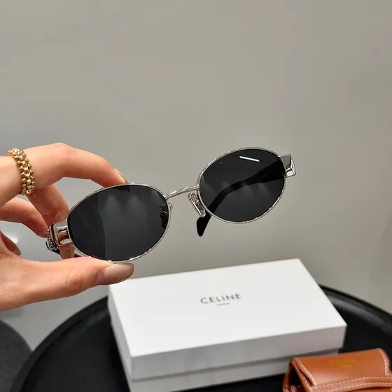 Celine Sunglasses Pouch Tan Clutch