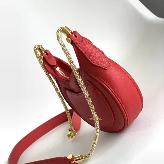 Bvlgari Serpenti Ellipse Mini Crossbody Bag Red Crossbody