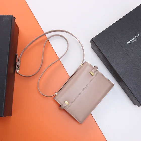 YSL Manhattan Small Crossbody Bag Beige Crossbody