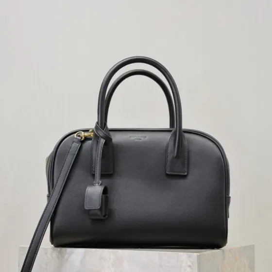YSL Mini Boston Duffel Bag Black Top Handle