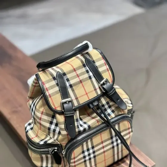 Burberry Vintage Check Backpack Beige Backpack