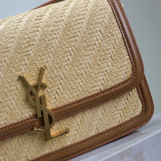 YSL Solferino Medium Bag Beige/Braun Schultertasche