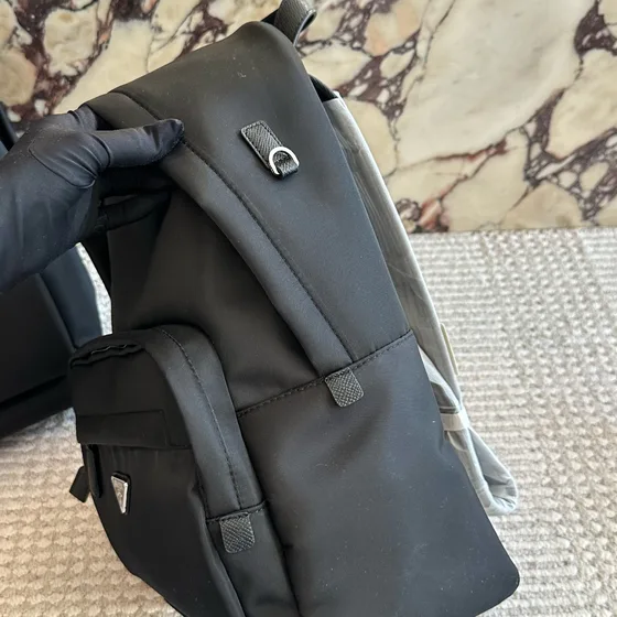 Prada Re-Nailon And Saffiano Piel Mochila Negro Mochila