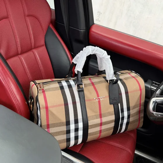 Burberry Vintage Check Holdall Archive Бежевый Верхняя ручка