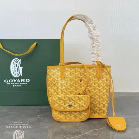 Goyard Anjou Mini Yellow Tote Bag