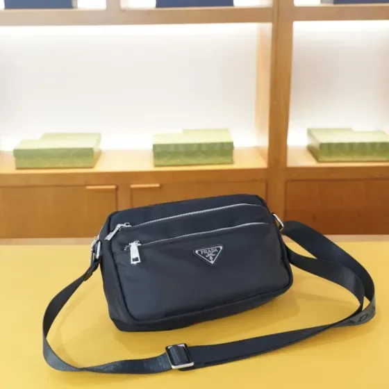 Prada Nylon Shoulder Bag Black Crossbody