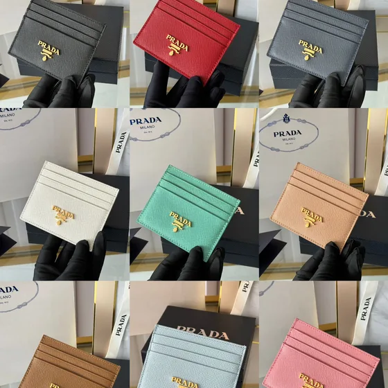 Prada Saffiano Metal Card Holder Multiwarna Card Holder