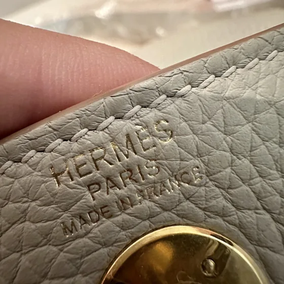 Hermes Kelly Light Gray Tophåndtag