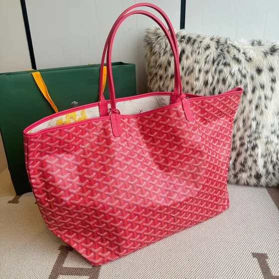 Goyard Saint Louis Gm Red Tote Bag