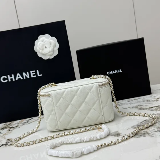 Chanel Vanity Case Hvid Vanity