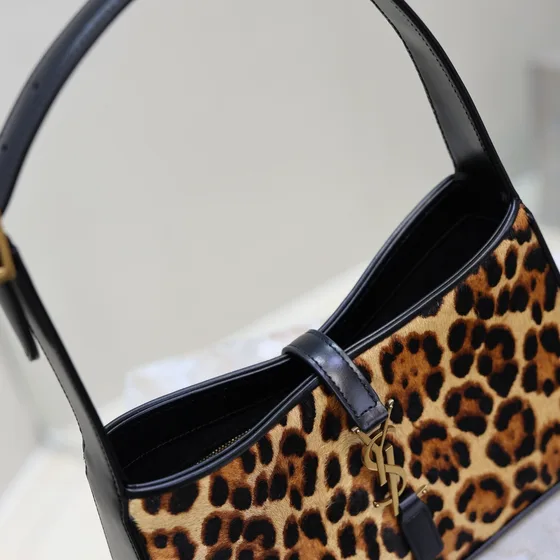 YSL Le 5 À 7 Hobo Bag Leopard Print Shoulder Bag
