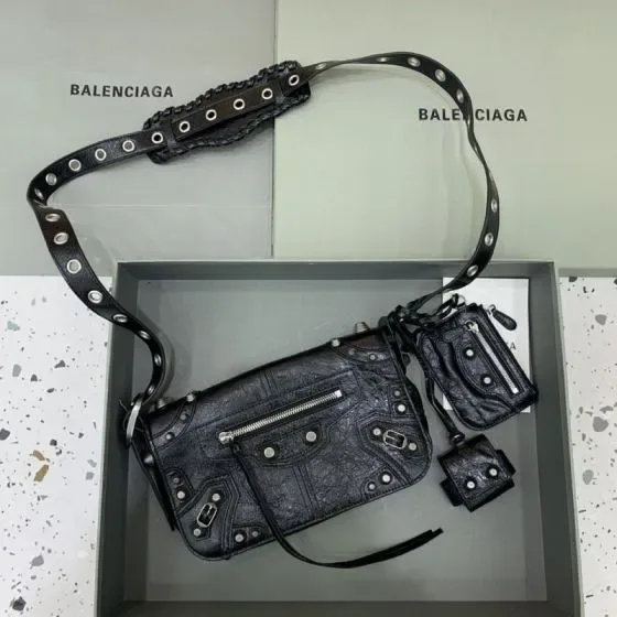 Balenciaga Le Cagole Xs Flap Bag Black Crossbody