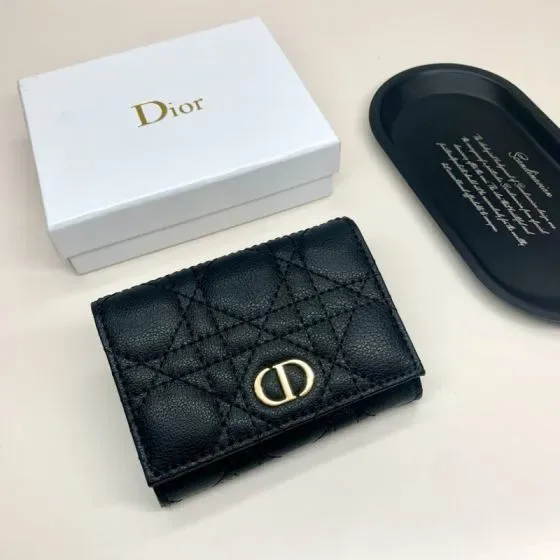 Dior Dior Caro Black Wallet