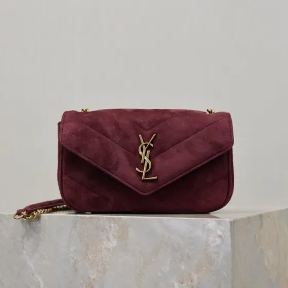 YSL Cassandre Burgundy Crossbody