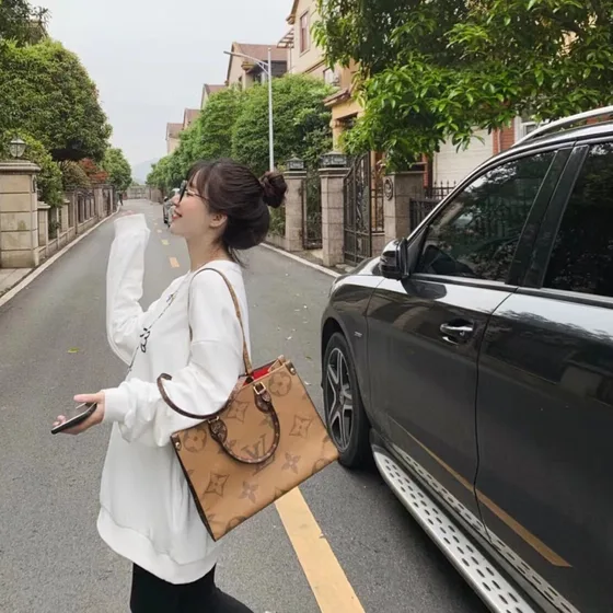 Louis Vuitton Onthego Brown Tote Bag