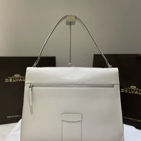 Delvaux Brillant White Shoulder Bag