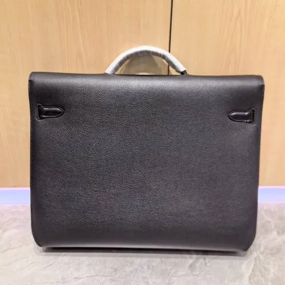 Hermes Kelly Depeches Black 36x29x5cm business