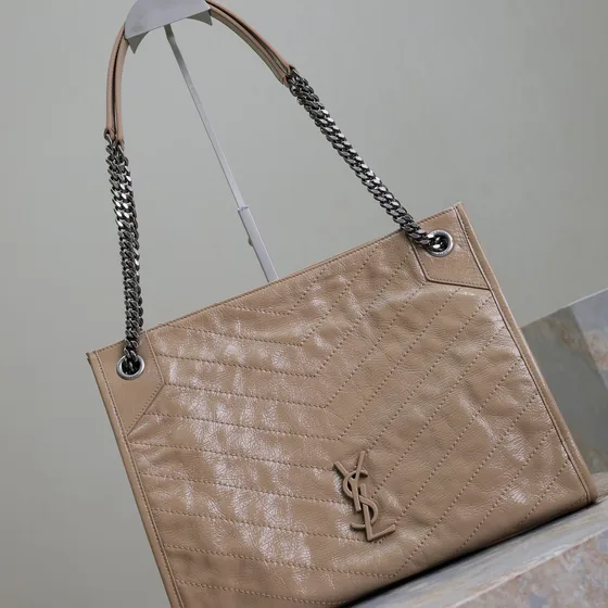 YSL Niki Medium Shopping Tote Beige Tote Bag