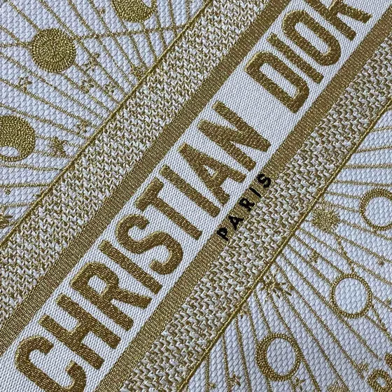 Dior Book Tote White Gold Tote Bag