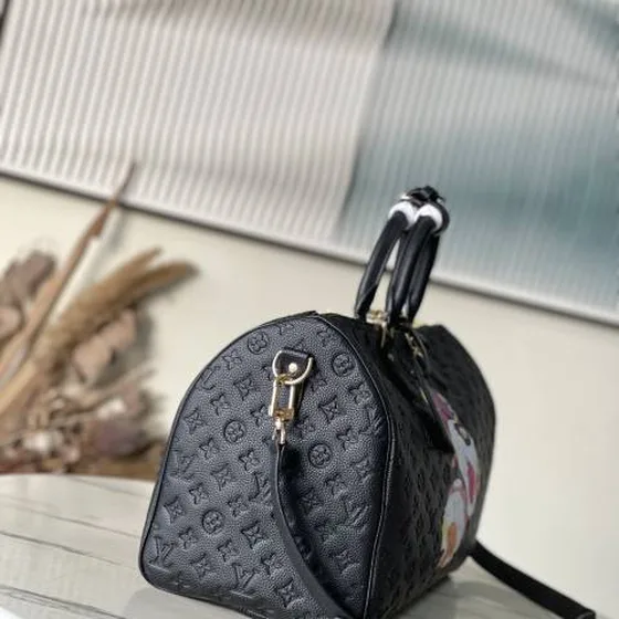 Louis Vuitton Keepall Black Monogram Empreinte travel