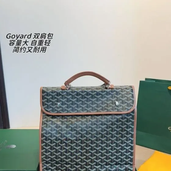 Goyard Saint L ger Backpack Brown Grey With Tan Trim Backpack
