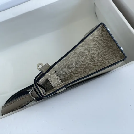 Hermes Mini Kelly Ii Gris Asphalte Top Handle