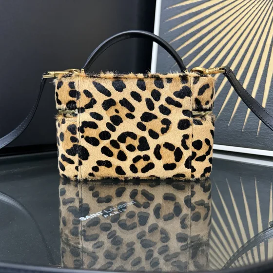 YSL Gaby Vanity Bag Leopard Print (Beige Base With Noir Spo Anse supérieure
